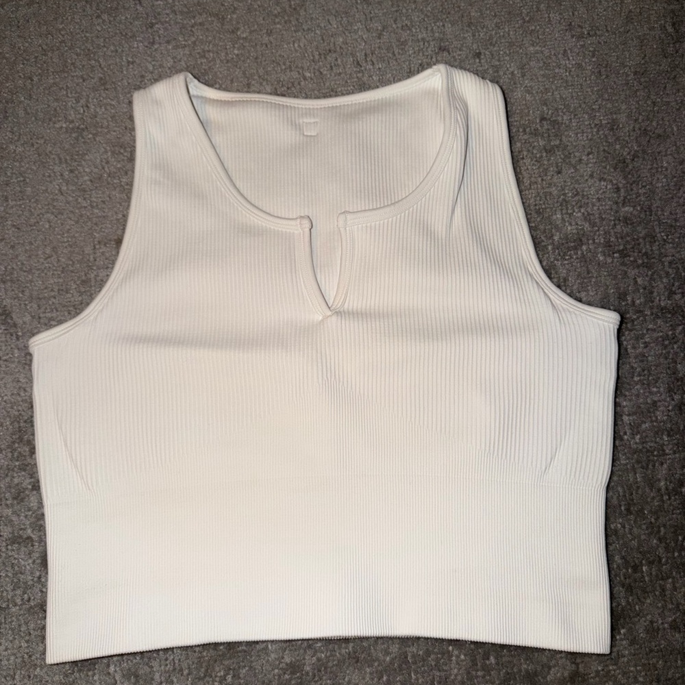 Born Primitive White Ribbed Crop Top